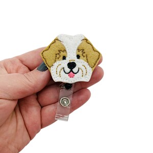 Shih Tzu Badge Reel, Shih Tzu Badge Holder, Shih Tzu Gift, Shih Tzu Dog, Shih Tzu Lover, Shih Tzu Mom, Shih Tzu Puppy, Dog Badge Reel