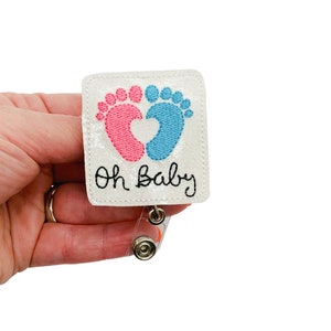 Rainbow Baby Feet Floral Badge Reel-nicu Badge Holder-dry Pressed  Flower-gift for NICU Rn-ped Nurse 