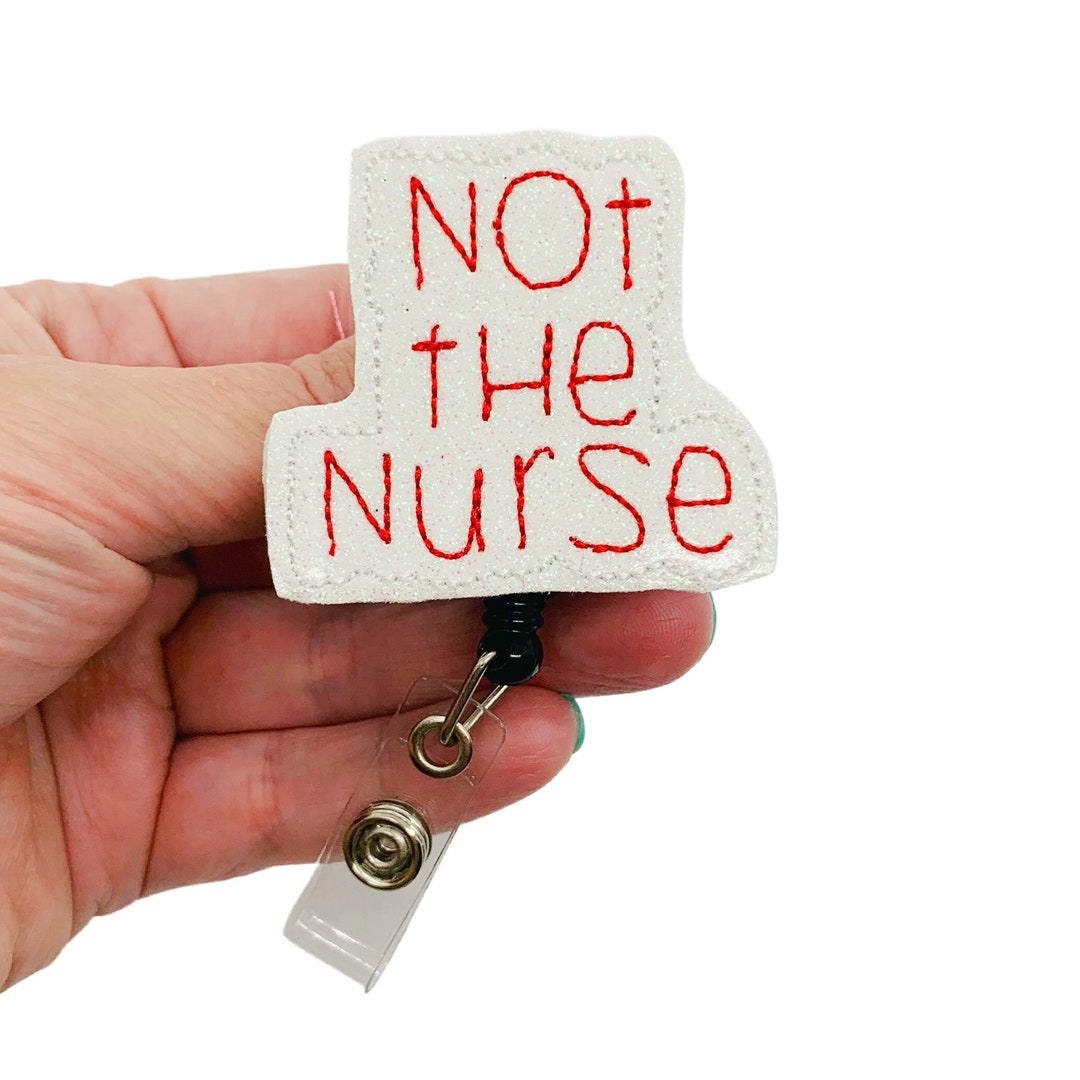 Nurseology Nurse Badge Reel Retractable – Nursing Name Badge Holder – Felt  Badge Reel for Nurses, Students & Teachers – Cute Badge Reels for Nurses –