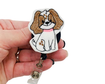 Cavalier King Charles Spaniel Badge Reel, Dog Badge Reel, Animal Badge Reel, Dog Breed Badge Reel, Dog Gifts, Veterinarian Gifts, Vet Gifts