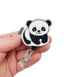 Panda Badge Reel, Panda Badge Holder, Panda Badge Clip, Panda Badge Pull, Panda Badge Charm, Panda Badge Cover, Panda Lover Gift, Panda Item