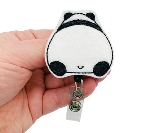 Panda Badge Reel Retractable Name Tag Holder for Work ID