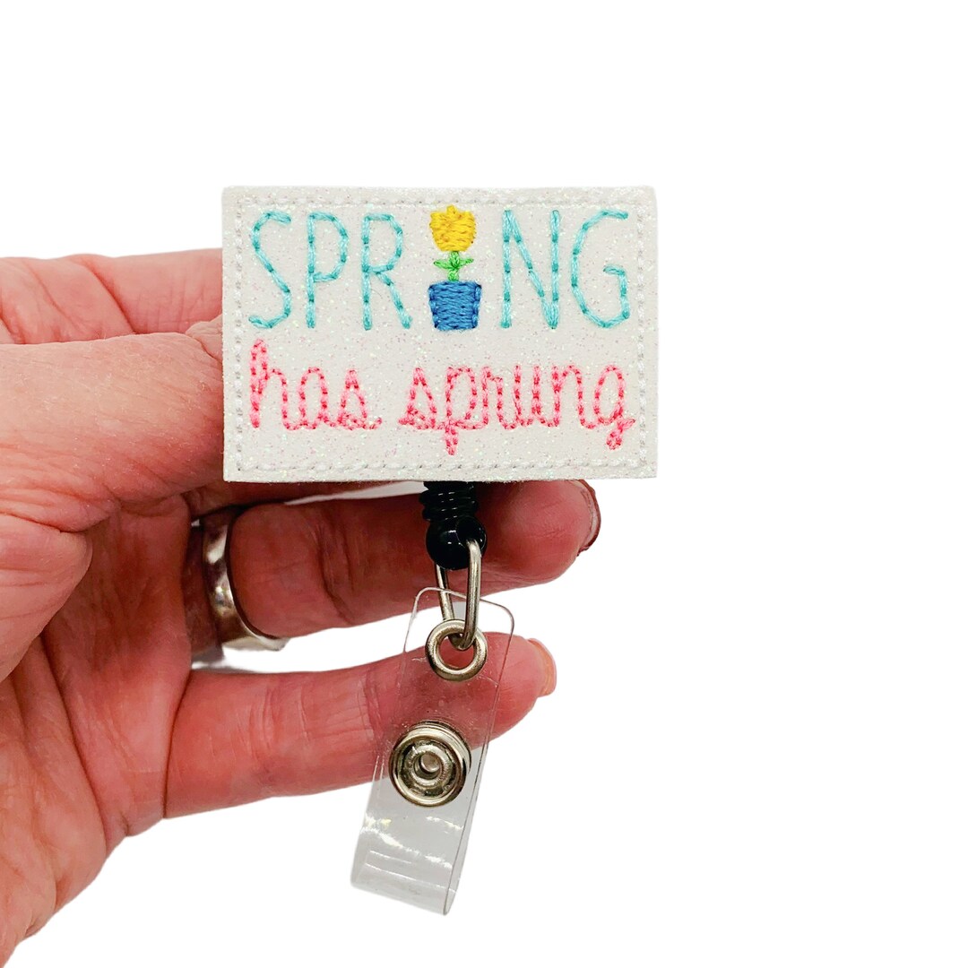 Spring Badge Reel Topper, Flower Badge Reel, Floral Badge Reel, Spring ...