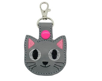Cat Keychain, Cat Key Chain, Cat Lover Gift, Cat Gift, Cat Owner Gift, Kitten Gifts, Cat Charm, Pet Keychain, Cute Keychain, Cat Luggage Tag