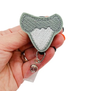 Shark Tooth Badge Reel, Retractable Badge Holder, Shark Badge Reel, Shark ID Holder, Shark Accessories, Shark Gifts, Gift for Shark Lover