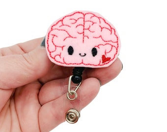 Brain Badge Reel, Brain Badge Holder, Brain Badge Clip, Brain ID Badge, Neurology Gift, Neurology Badge Reel, Neurologist Gift, Neuro Nurse