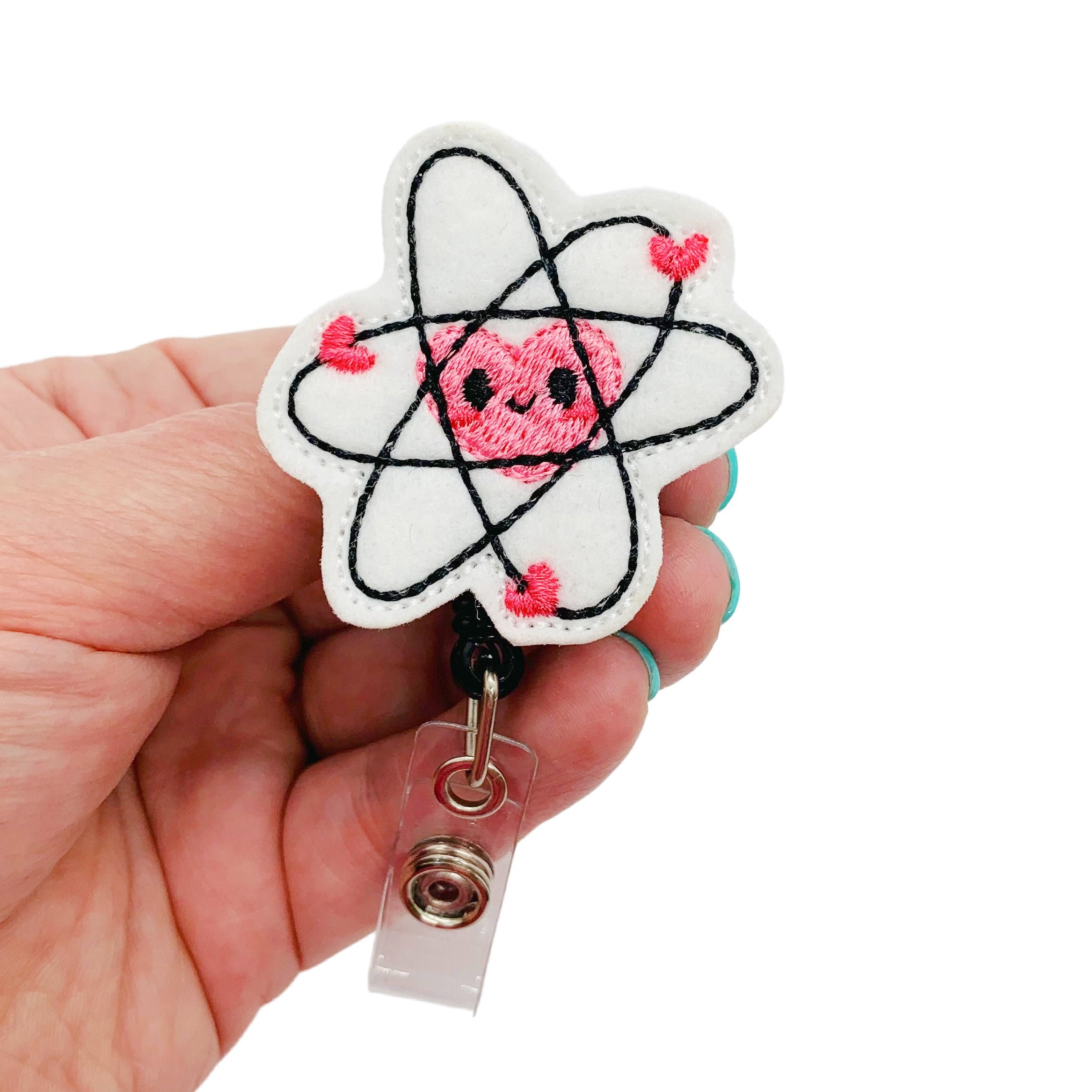 Atom Badge Reel, Teacher Lanyard, DNA Badge Reel, Biology