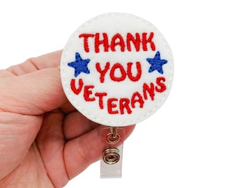 Patriottische badgehaspel, cadeau veteranendag, verpleegkundige badgehaspel, RN-badgehaspel, patriottische geschenken, sterbadgehaspel, haspel ID-badge, ID-badgehouder
