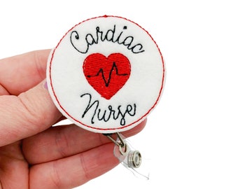 Nursing Badge Reel, Pediatric Cardiology, Cardiac Nurse Gift, Heart Badge Reel, Medical Badge Reel, Cardiologist Gifts, RN Badge Reel Clip