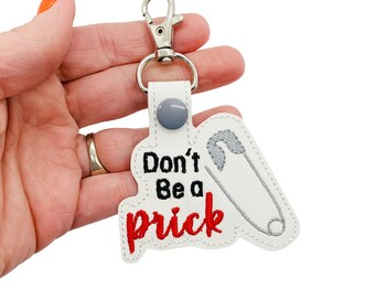 Funny Keychain, Funny Key Fob, Gift for Boyfriend, Gift for Friend, Gift for Husband, Embroidered Keychain, Valentine's Day Gift for Him