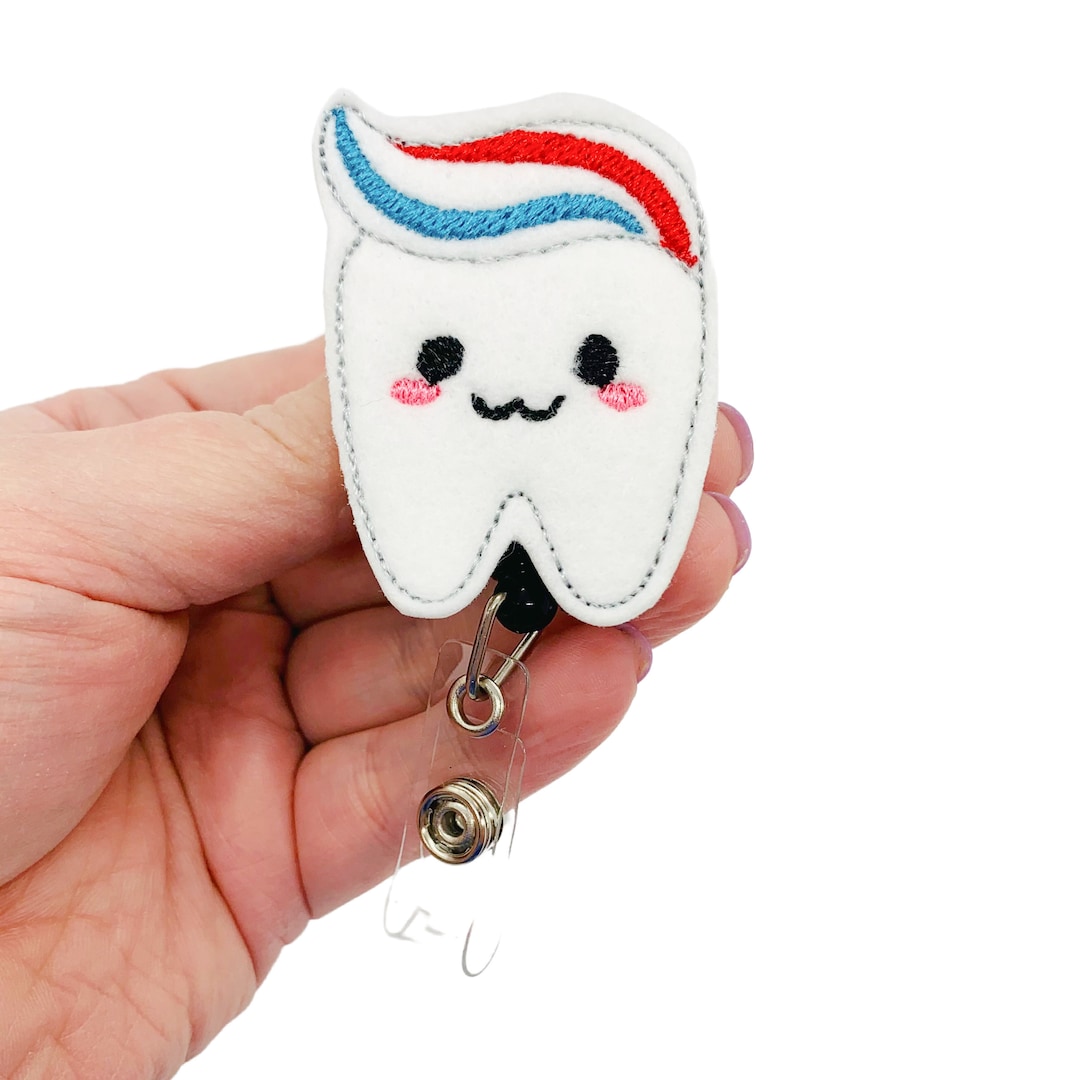 Tooth Badge Reel, Dental Badge Reel, Dentist Gift, Dental Hygienist