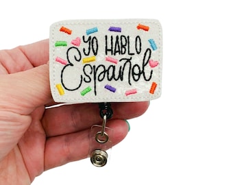 Spanish Badge Reel, Espanol Badge Reel, Spanish Gifts, Teacher Badge Reel, Teacher Gifts, Teacher Lanyard, Speech Therapist Gift for Teacher