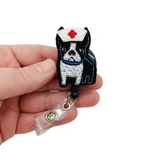 Boston Terrier Badge Reel, Boston Terrier Gifts, Dog Lanyard, Animal Badge Reel, Nurse Badge Reel, Nurse Badge Clip, Nursing Badge Reel