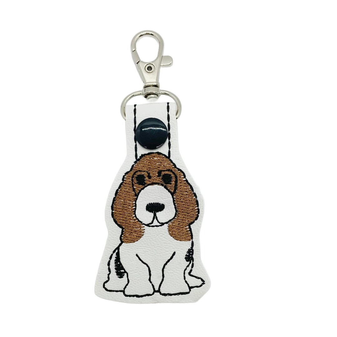 Basset Hound Key Fob, Hound Dog Key Fob, Puppy Keychain, Basset Hound