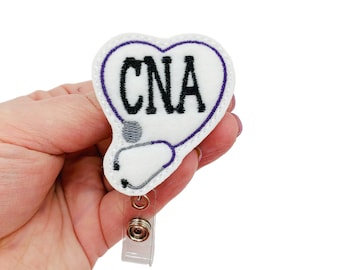 CNA Badge Reel, CNA Badge Holder, Cna Badge, Cna ID Badge Reel, Cna Accessories, Cna Charm, Cna Gift, Cna Graduation Gift,  Badge Reel