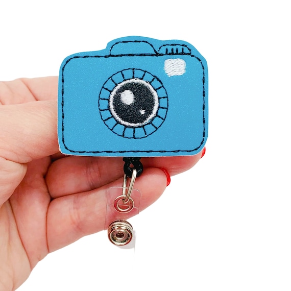 Camera Badge Reel, Photographer Gift, Photography Gifts, Glitter