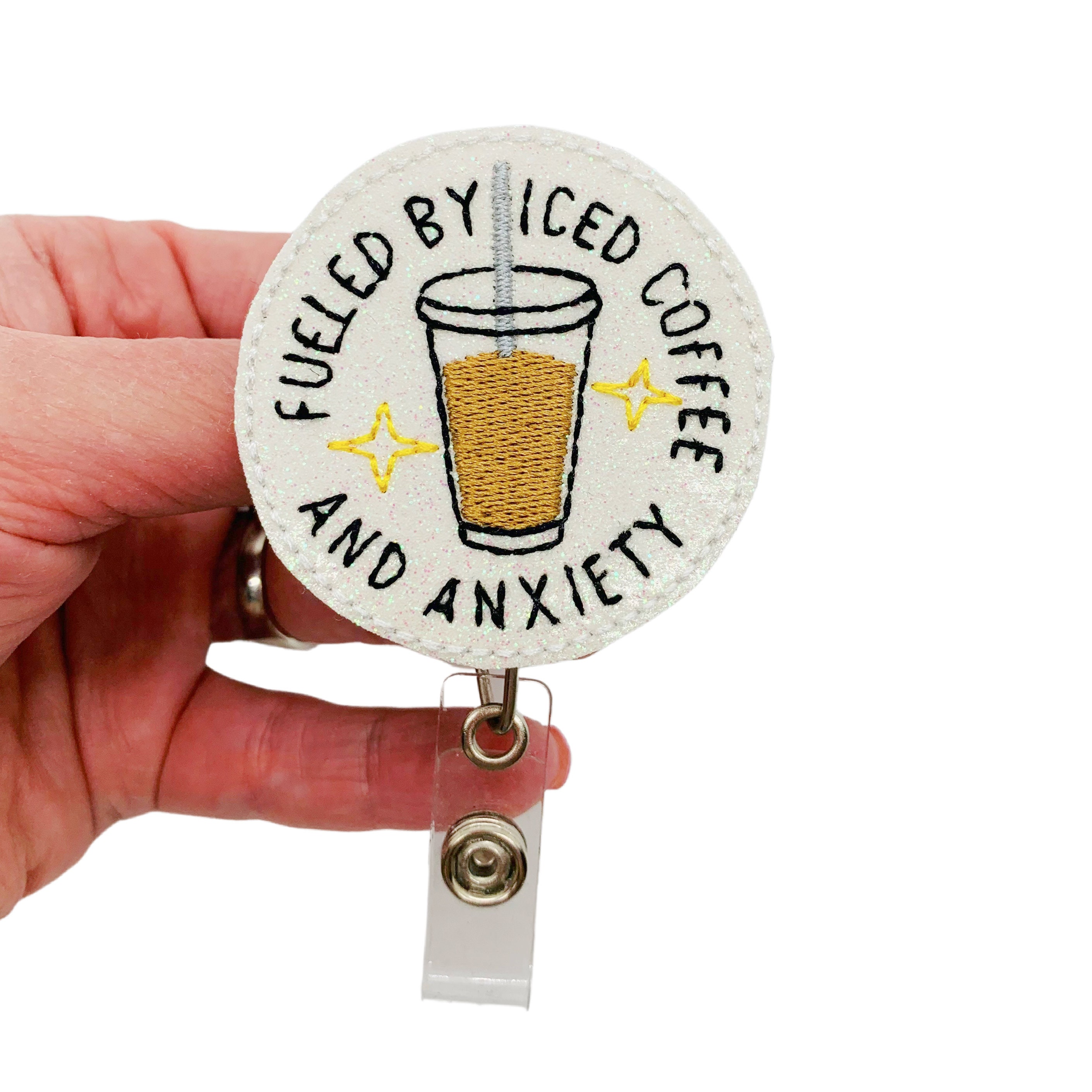 Iced Coffee Badge Reel, Interchangeable ID Holder, Stocking Stuffer, Gift  for Teacher -  Canada