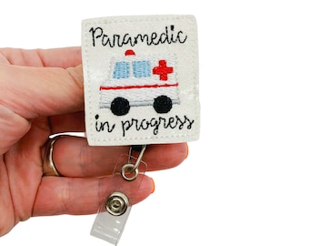 Paramedic Gifts, Ambulance Badge Reel, EMS Badge Reel, Paramedic Badge Reel, EMS Gifts, EMT Badge Reel, Emt Gifts, First Responder Gifts