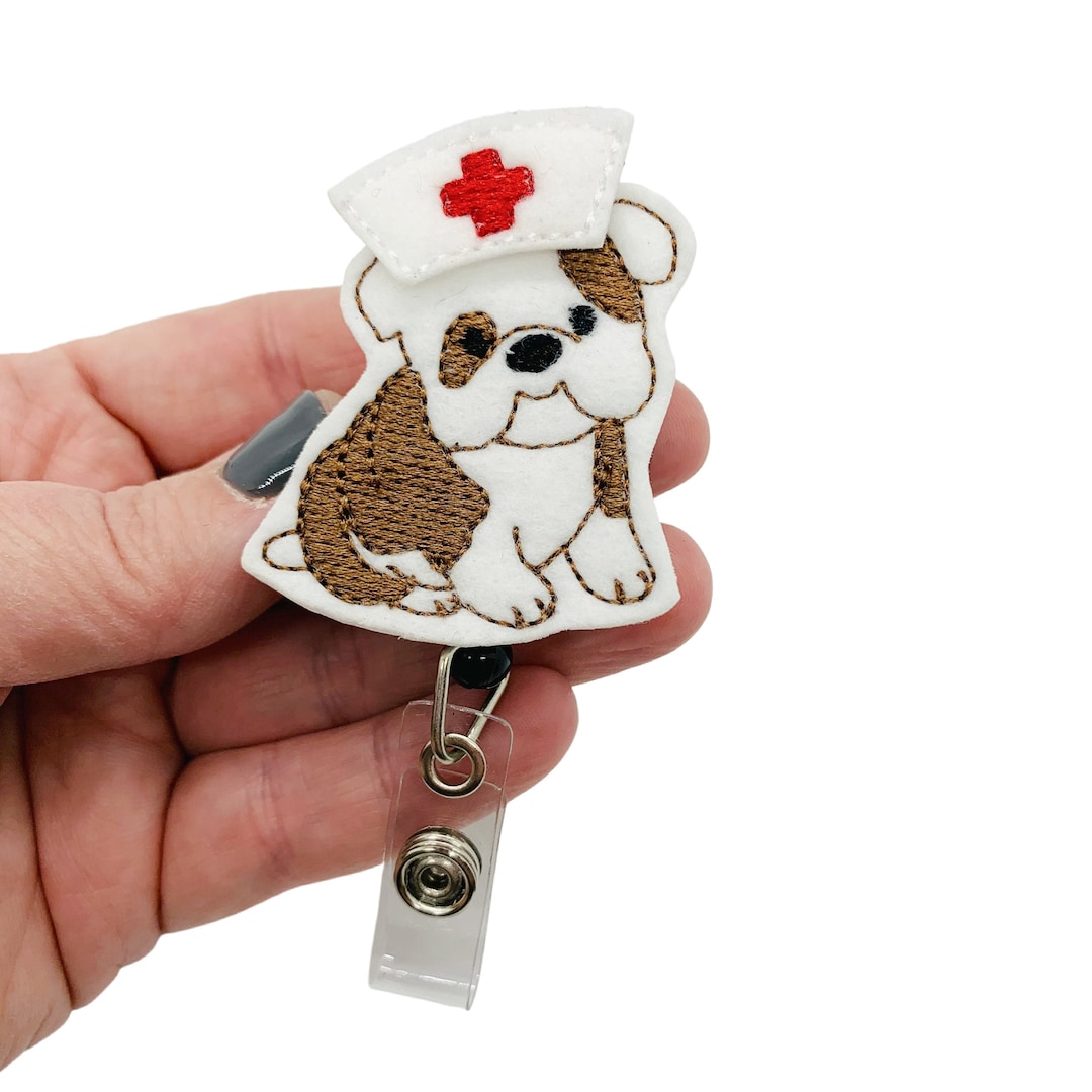 Buy French Bulldog Gifts, Nurse Badge Reel, Dog Badge Reel