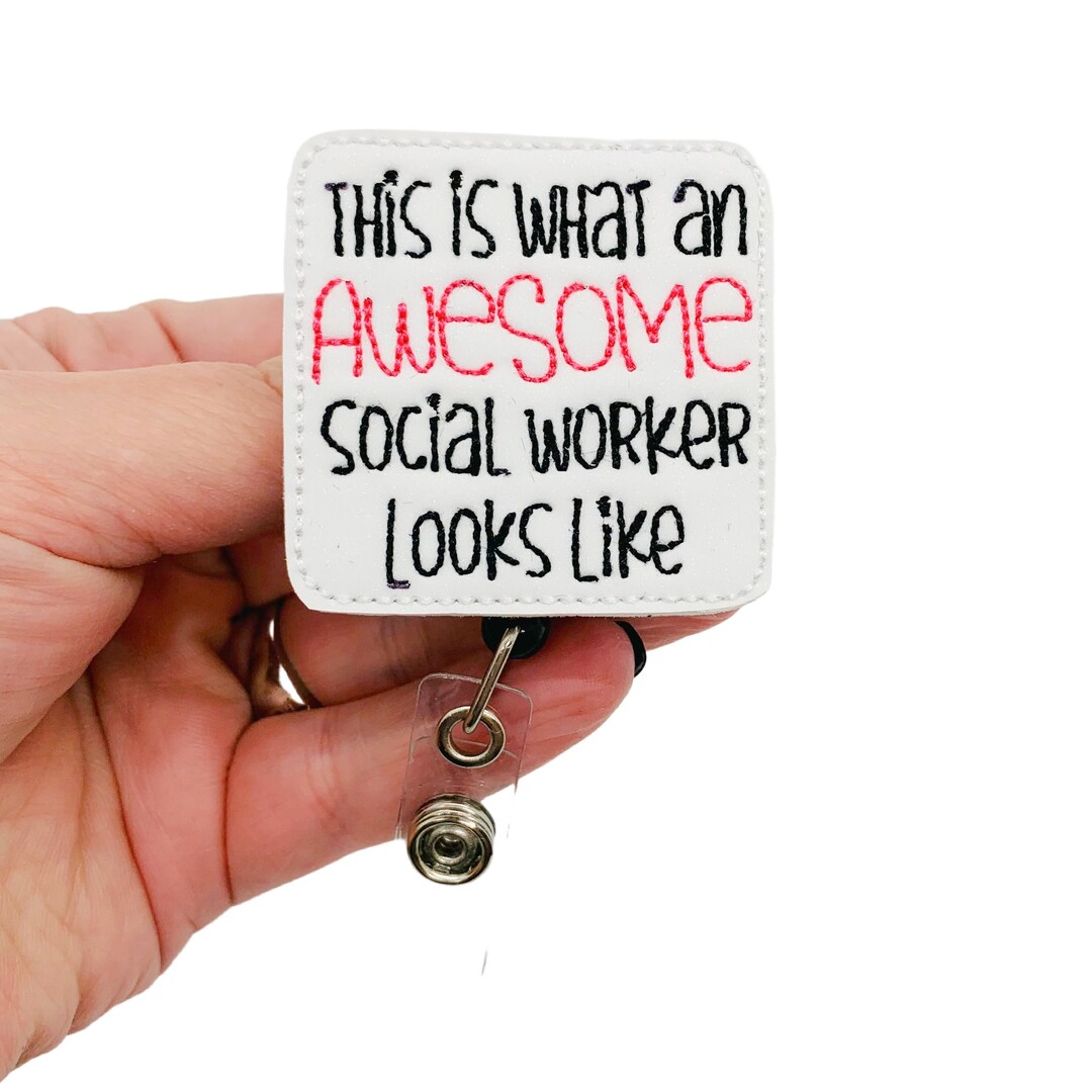 thumbnail image 2 of Social Worker Badge Reel Social Work Badge Reel Cute Badge Reel Gift For Social Worker Social Workers Badge Clip Social Workers Gift Hearts 2 of 10