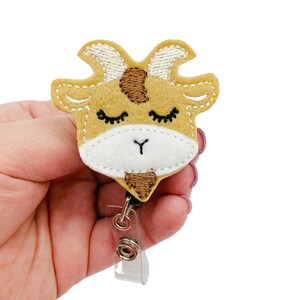 Goat Badge Reel, Goat Badge Clip, Goat Badge, Goat Gift, Goat Gift for Her, Goat Accessories, Goat Items, Animal Badge Reel