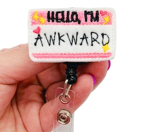 Funny Badge Reel, Funny Lanyard, Felt Badge Reel, Cute Badge Reel, RN Badge Reel, Pink Badge Reel, Nurse Badge Reel, Nursing Badge Reel