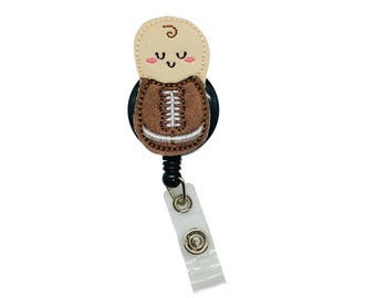 Football Baby Badge Reel, Football Badge Reel, Newborn Badge Reel, Infant Badge Reel, Labor and Delivery Nurse Badge Reel, NICU Badge Reel