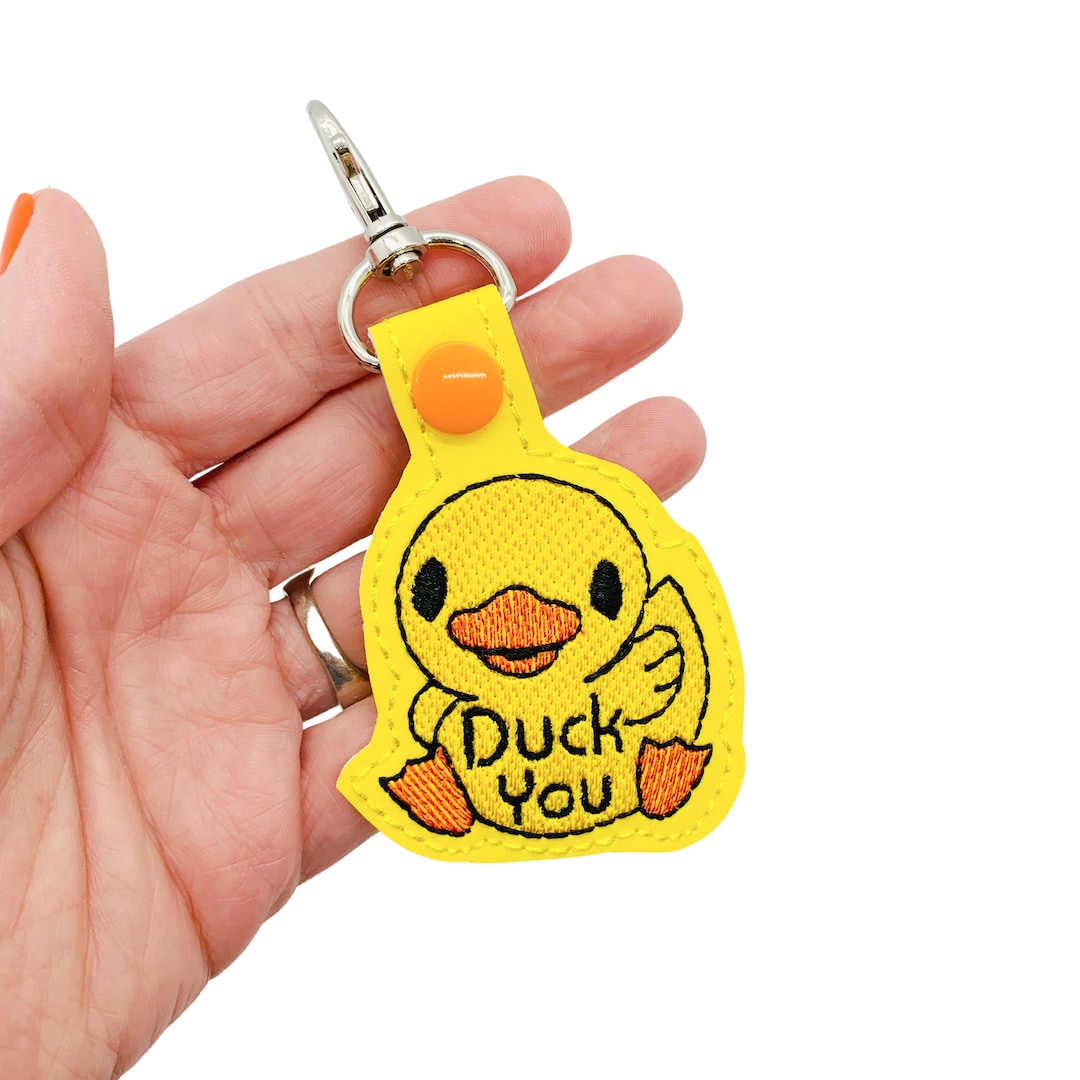Duck Keychain Duck Key Chain Duck Key Fob Duck Keyfob Duck Etsy