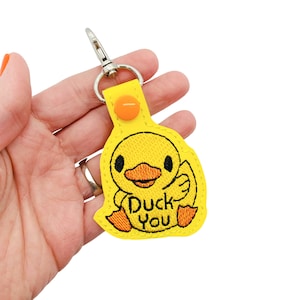 Duck Keychain, Duck Key Chain, Duck Key Fob, Duck Keyfob, Duck Gifts, Duck Bag Tag, Swivel Key Chain, Duck Luggage Tag, Duck Accessories