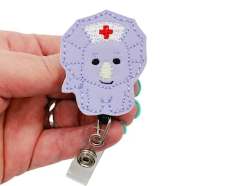 Dinosaur Badge Reel, Dino Badge Reel, Triceratops Badge Reel, Nurse Badge Reel, Nurse Gift, RN Badge Reel, RN Gifts, Nursing Badge Reel