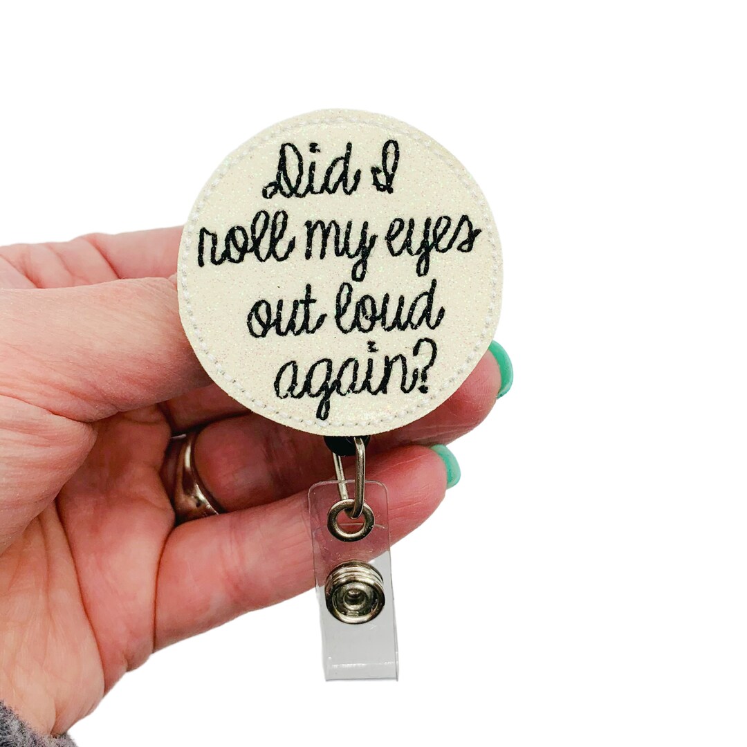 Funny Badge Reel, Cute Badge Reel, Glitter Badge Reel, ID Badge Holder,  Retractable Badge Holder, Lanyard With ID Holder, Funny ID Holder 