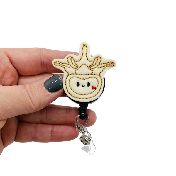 Vertebrae Badge Reel, Vertebrae Bones, Vertebrae Gift, Vertebra Bone, Medical Badge Reel, Medical Badge Holder, Medical Badge Clip