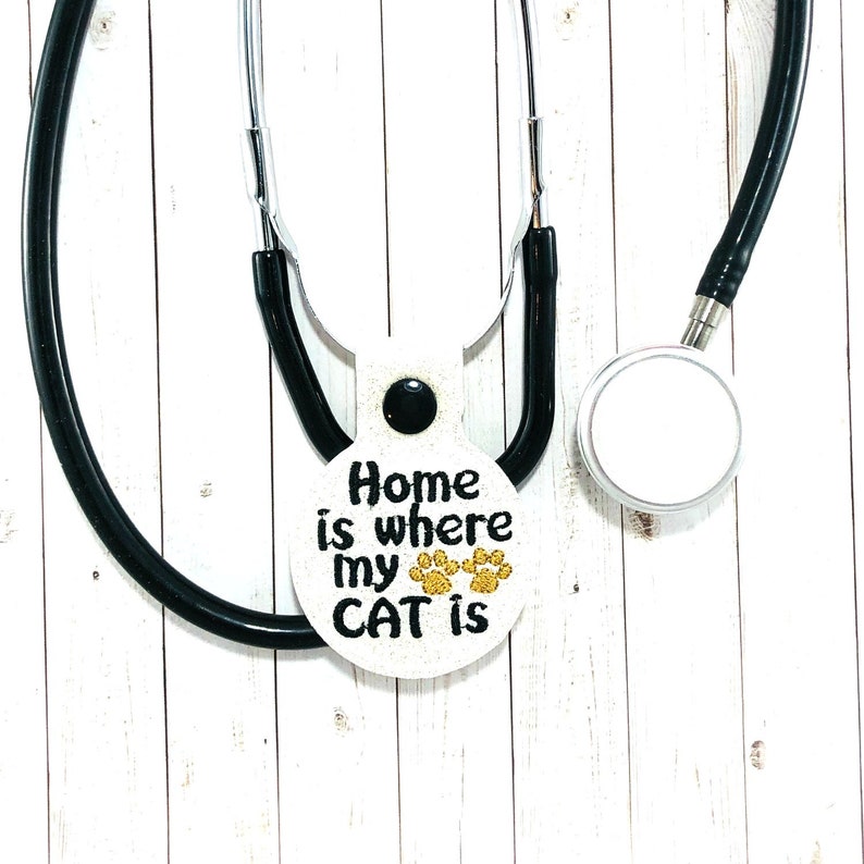 Stethoscope Charm Stethoscope Accessory Stethoscope Gift Cat Gift Stethoscope Tag Cat Cat Owner Gift Cat Lover Gift Cat Accessory