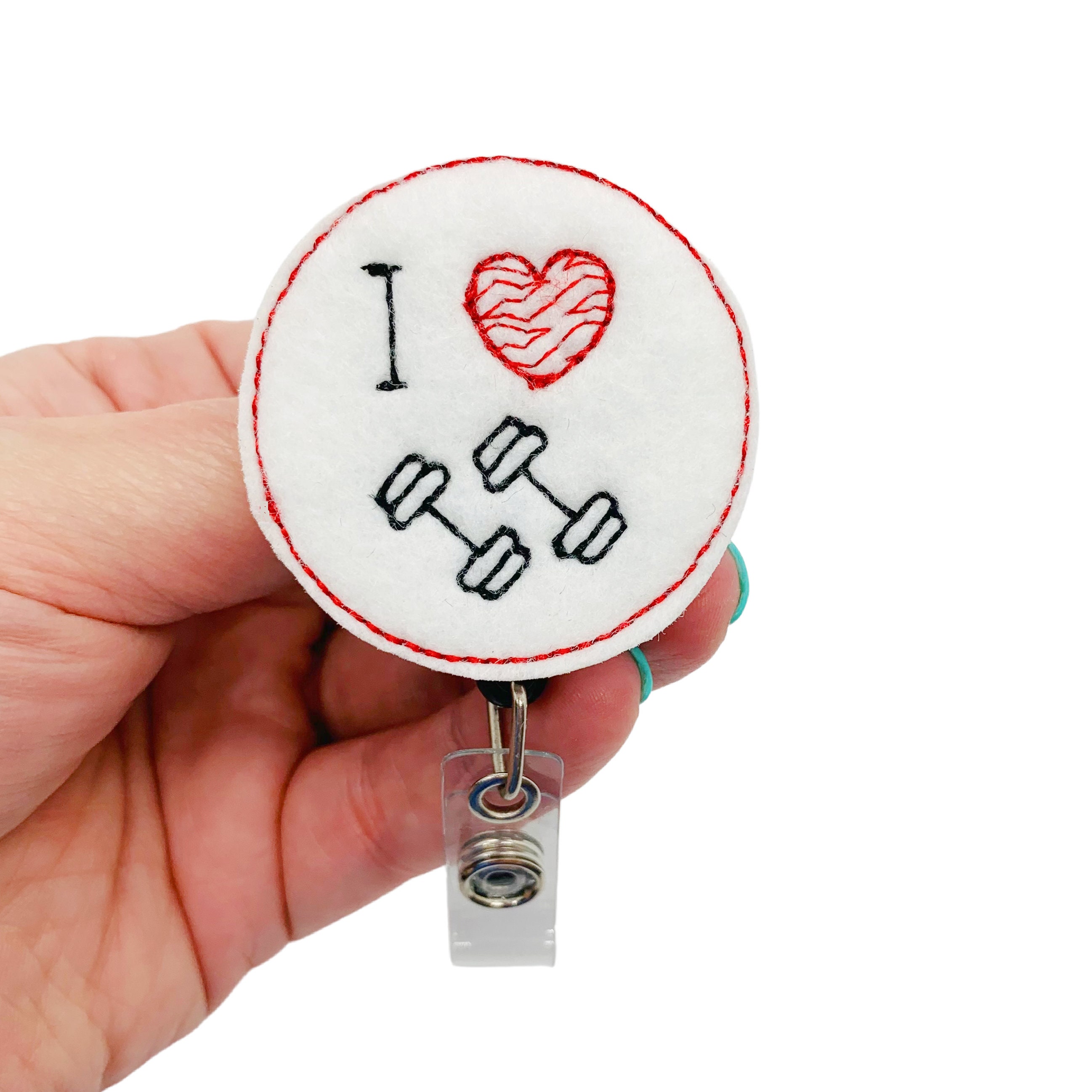 Workout Badge Reel Retractable Name Tag Holder for Work ID