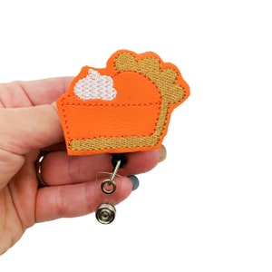 Pumpkin Pie Badge Reel, Sweet Potato Pie Badge Reel, Thanksgiving Badge Reel, Food Badge Reel, Dessert Badge Reel, Fall Badge Reel
