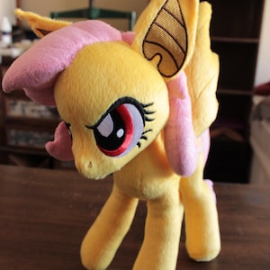 My little pony Flutterbat plush, customized OC plushie, personalized stuffed animal, fluttershy pony, handmade  commission, gifts for bf