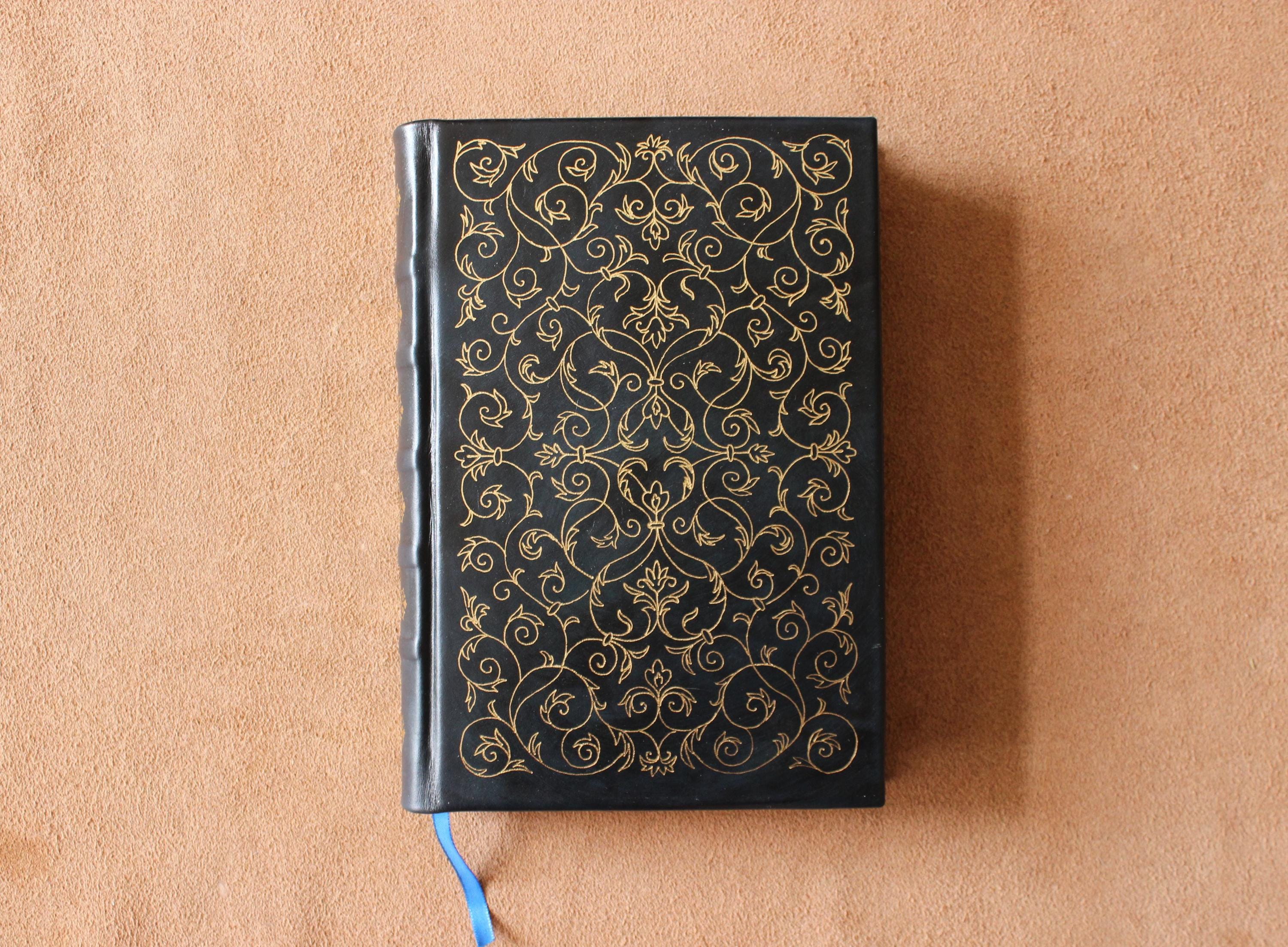 Blue leather grimoire journal, handmade sketchbook, spell book, Book of shadows, Custom personalized cover, gift for book lover