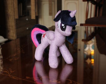 My little pony Twilight Sparkle plush, small pony, customized OC plushie, personalized stuffed animal, handmade commission, gifts for bf