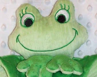 PERSONALIZED Infant Baby Security Snuggly Blankie Frog Ribbit Gund