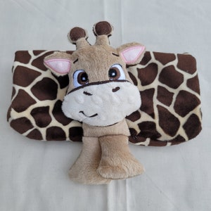 Giraffe Lovie Custom Animal Lovie Personalized Security Blanket Personalized Baby Gift Embroidered Lovie Lovey Woobie Minky image 6