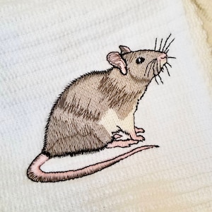 Kitchen Towel with Rat Embroidery image 1