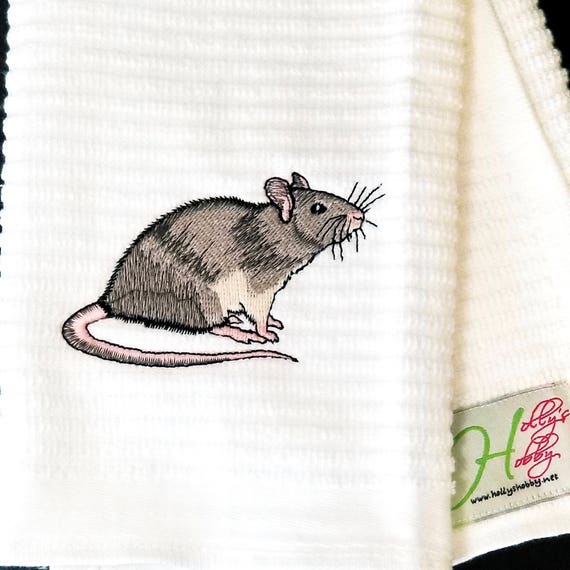 Kitchen Towel With Rat Embroidery - Etsy