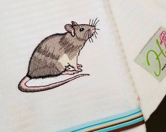Kitchen Towel With Rat Embroidery - Etsy