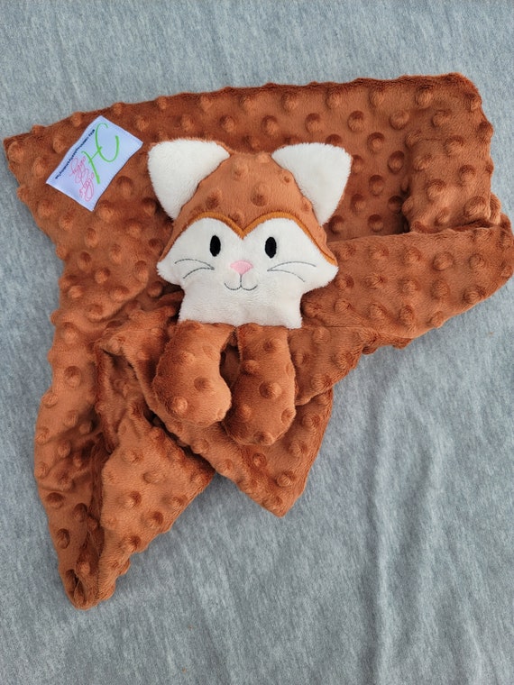 Fox Lovie Animal Lovie Personalized Security Blanket Personalized Baby Gift Embroidered Lovie Lovey Woobie Minky Etsy