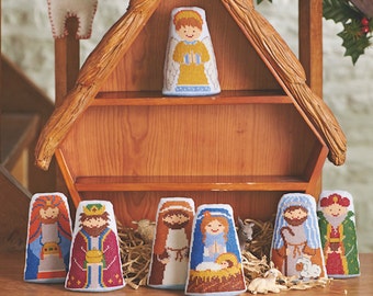 Christmas nativity scene - Modern cross stitch pattern PDF instant download