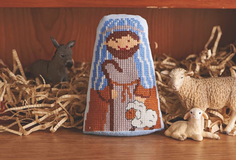 Christmas nativity scene Modern cross stitch pattern PDF instant download image 3