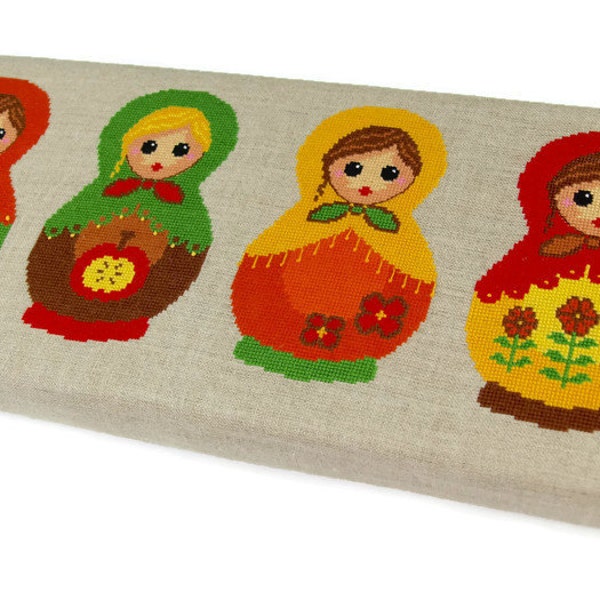 Matryoshka russian doll - Modern cross stitch pattern PDF instant download