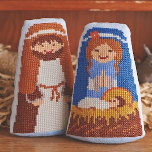 Christmas nativity scene Modern cross stitch pattern PDF instant download image 2