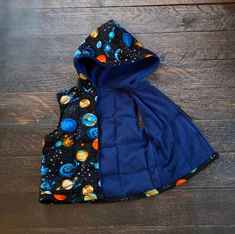 Weighted Vest. Space Galaxy With Hoodie Anxiety Fleece - Etsy