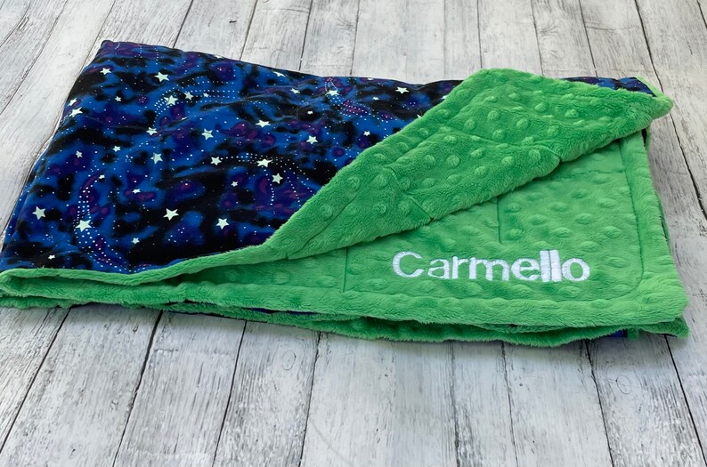 Weighted Blanket. Glow in the Dark Stars. Child/adult Weighted Etsy
